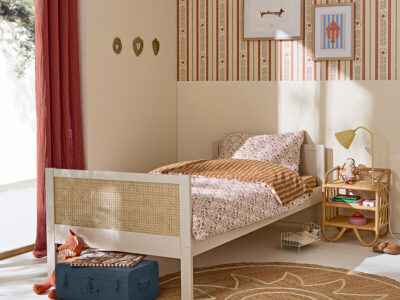 chambre enfant couleurs rétro