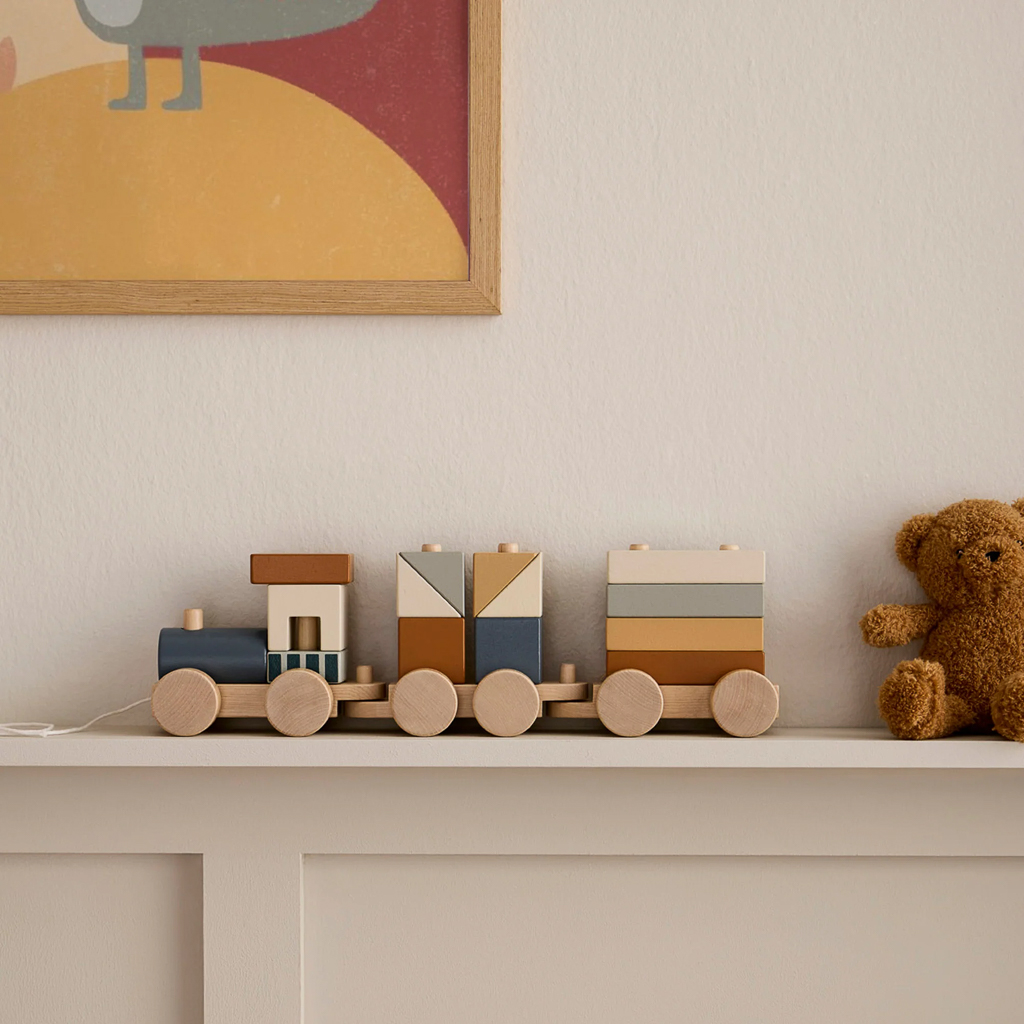 chambre enfant couleurs rétro