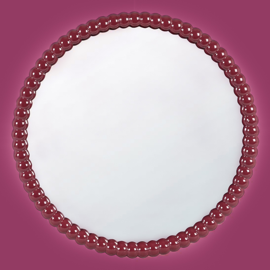 miroir rond bordeaux