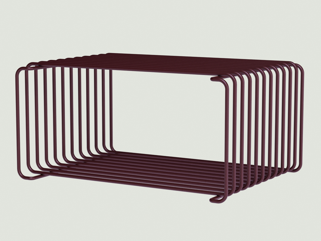 table basse Panton Wire bordeaux