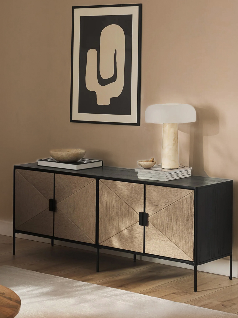 buffet noir et beige