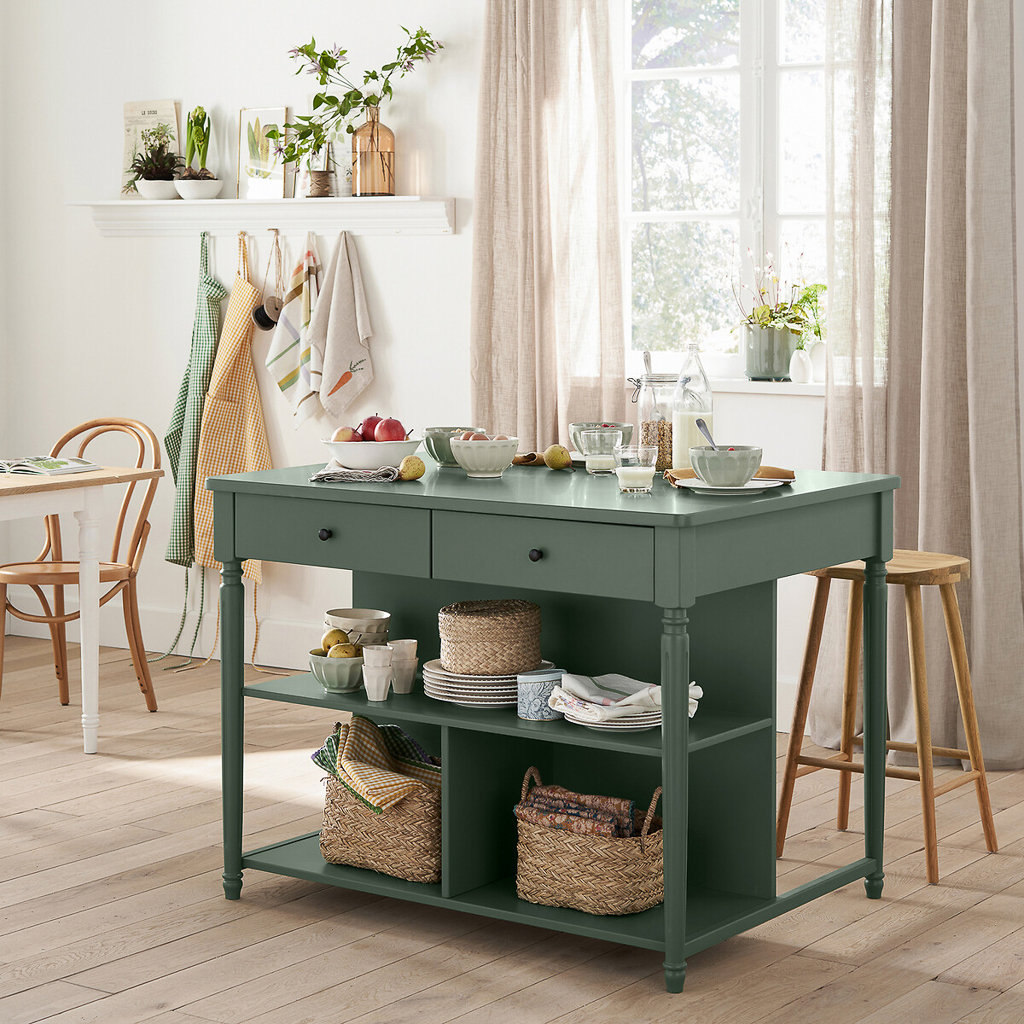 décoration campagne chic ocre et vert sauge