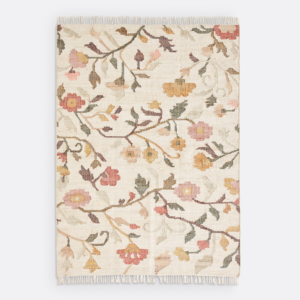 tapis motif feluri en coton et jute