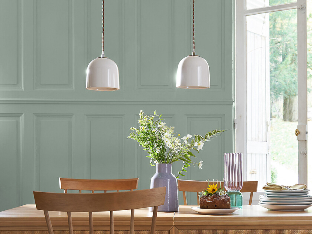 décoration campagne chic ocre et vert sauge