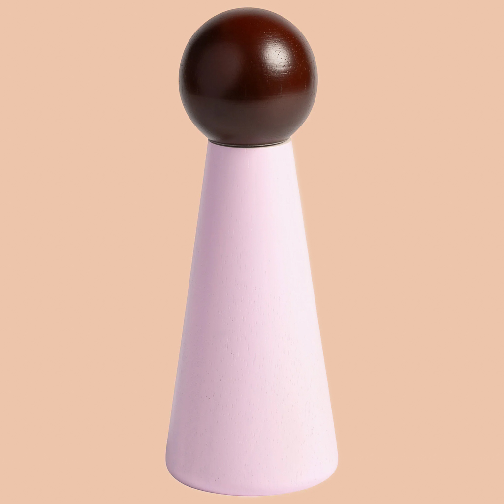 moulin à poivre design lilas et bordeaux