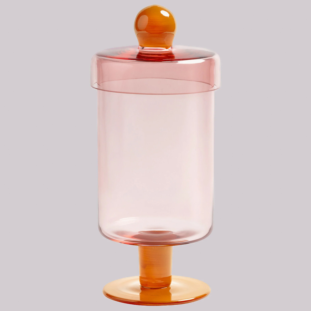 bonbonnière en verre orange