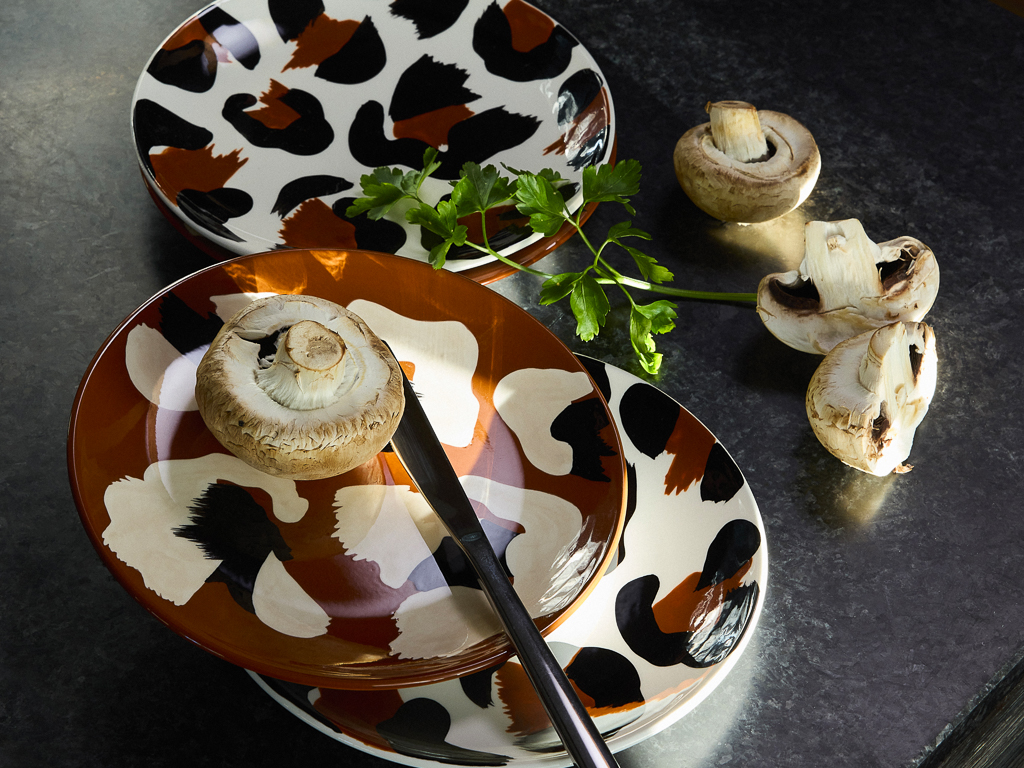 assiettes à dessert motif léopard