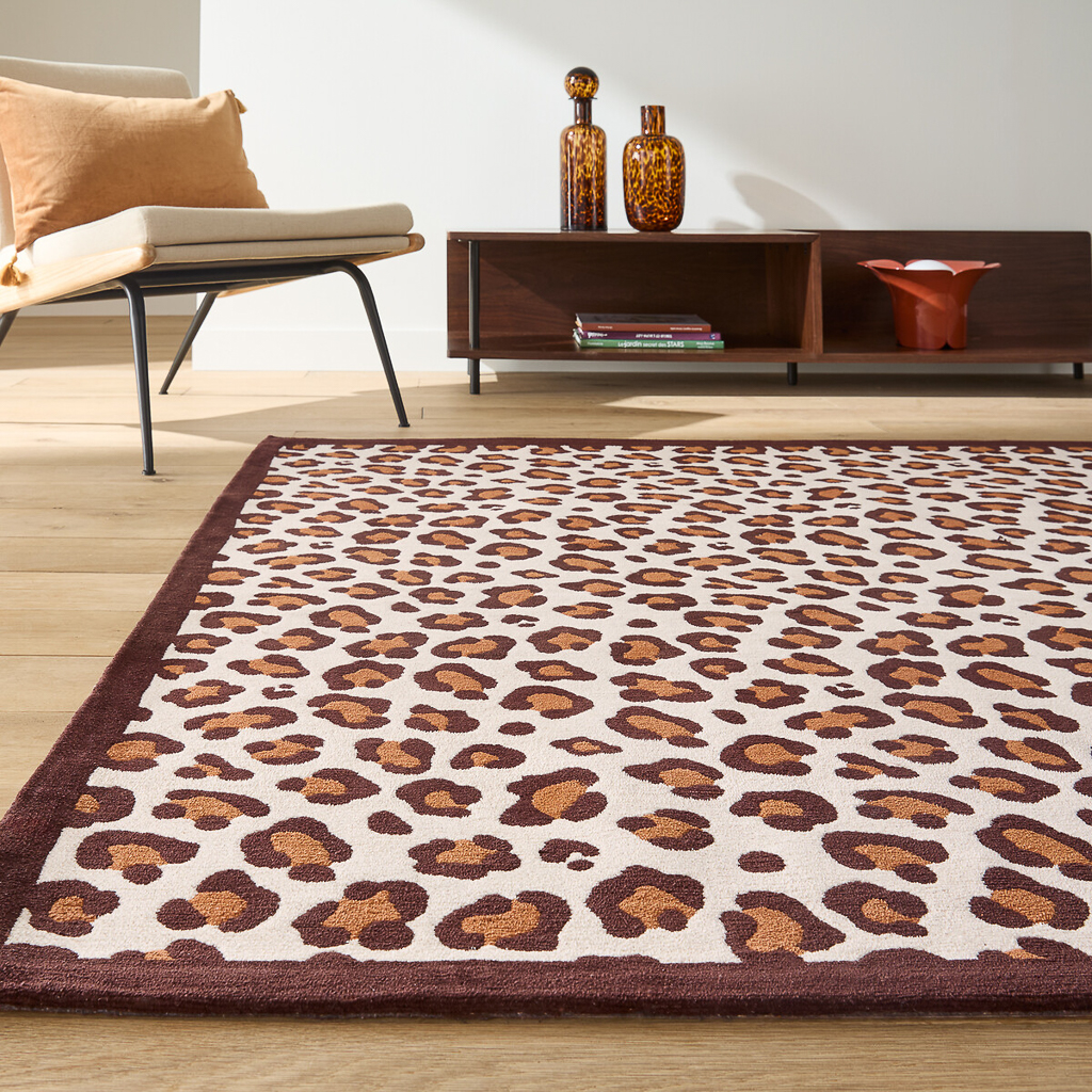 tapis motif léopard