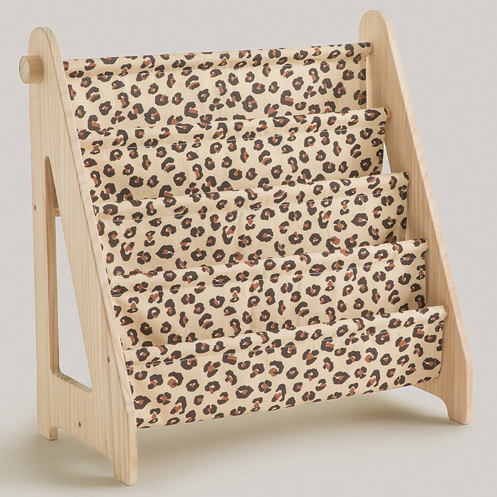 étagère à livres enfant motif léopard