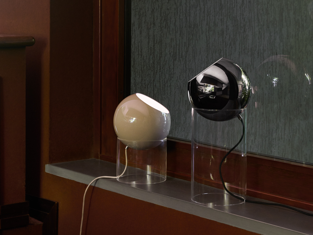 lampes topan sur socle en verre &tradition