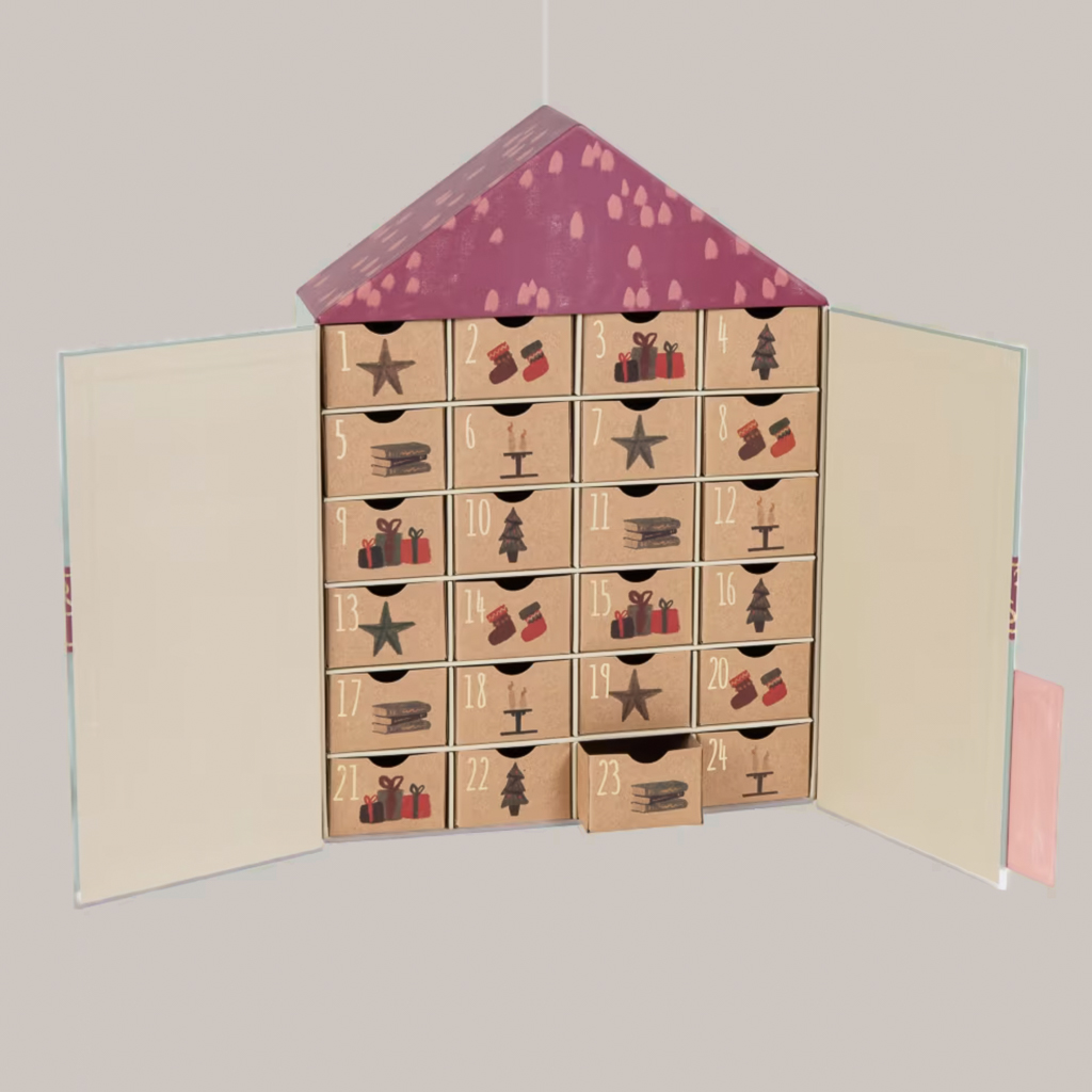 calendrier de l'avent à remplir couleurs pastel