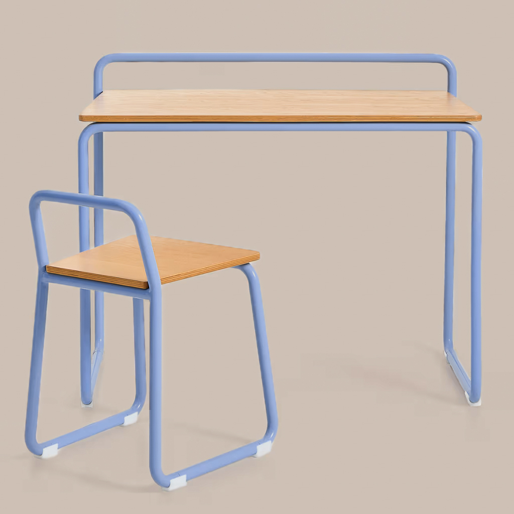 chambre enfant beige rouge bleu