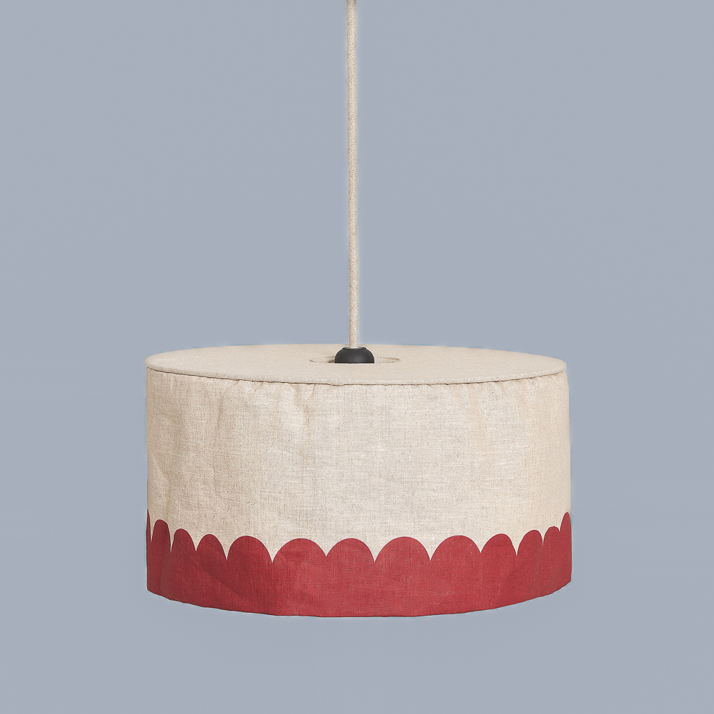 chambre enfant beige rouge bleu