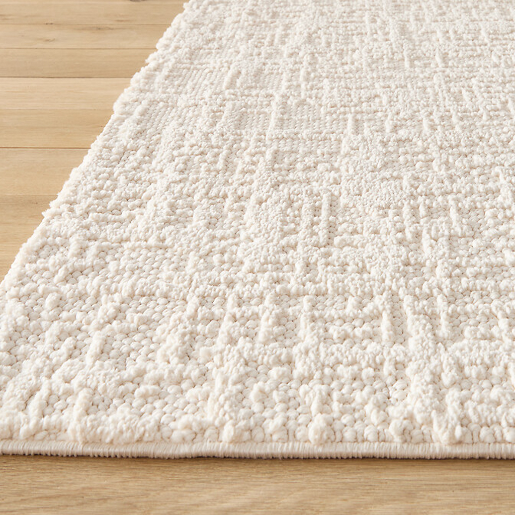 tapis blanc texturé