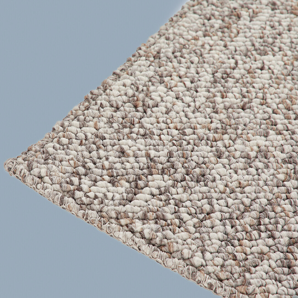 tapis chiné marron et beige