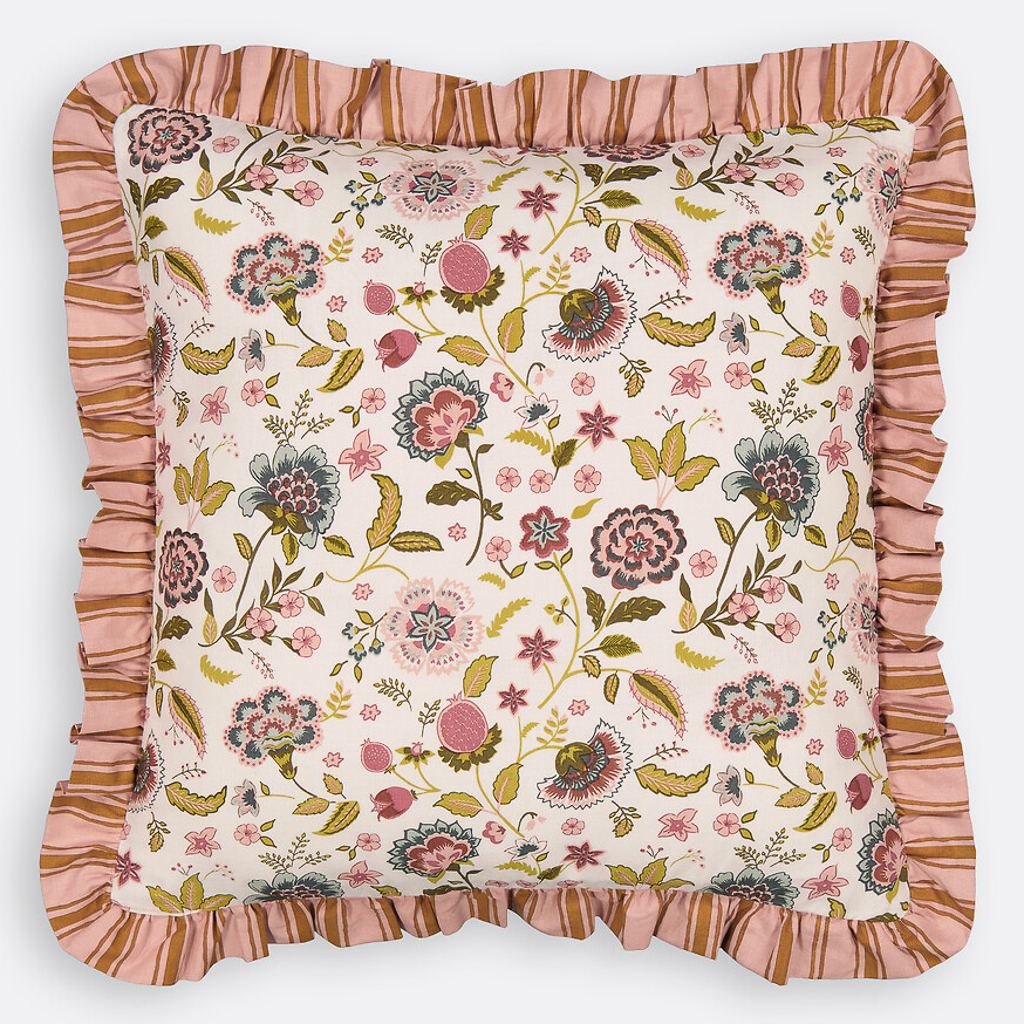 housse de coussin fleuri