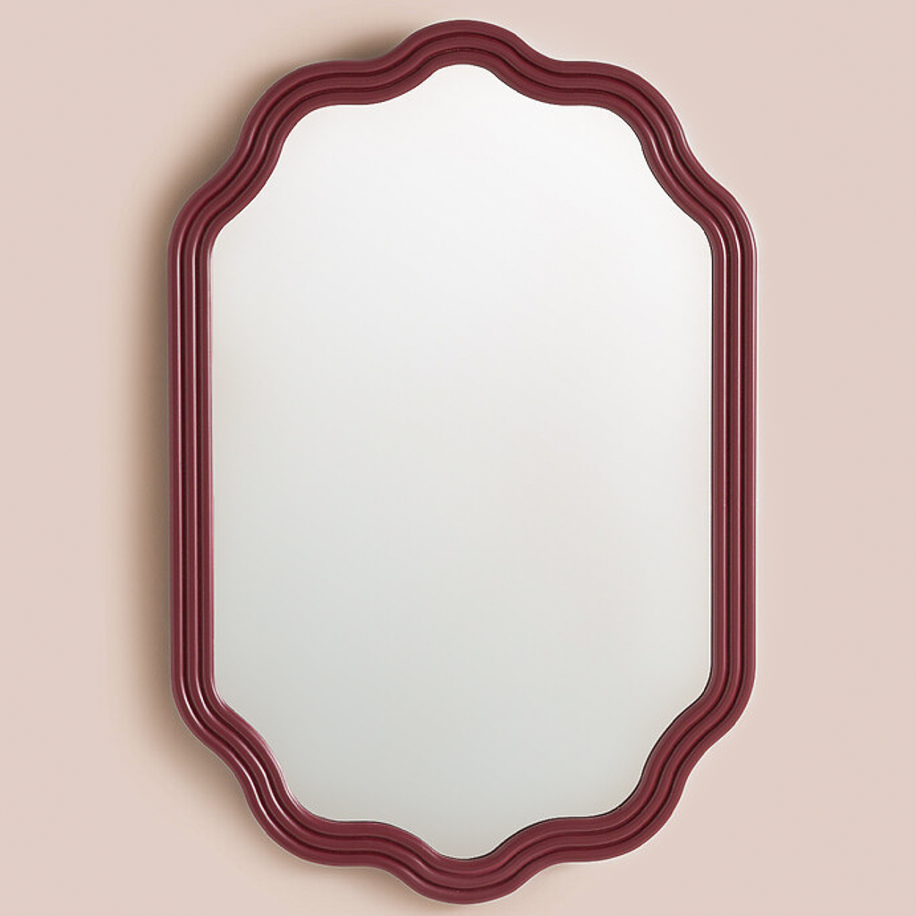 miroir bordeaux inspiration asiatique