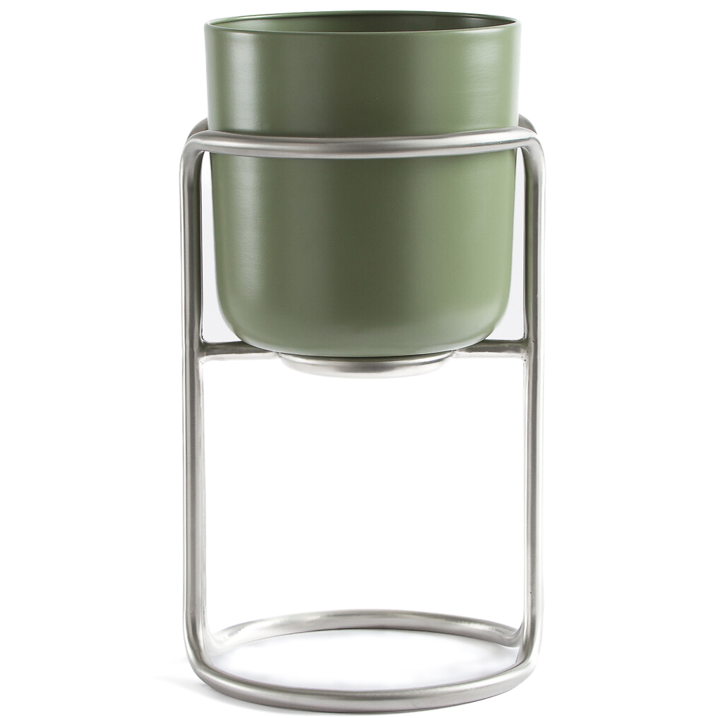 cache pot en métal kaki joli place shop