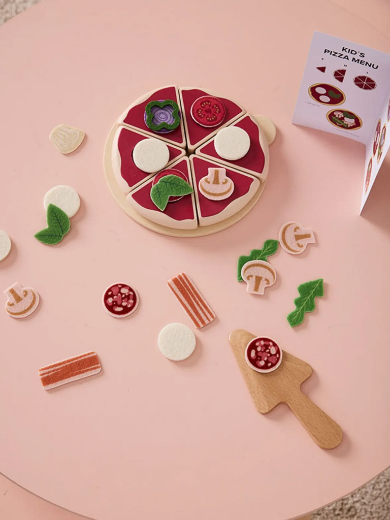 pizza en bois jouet enfant