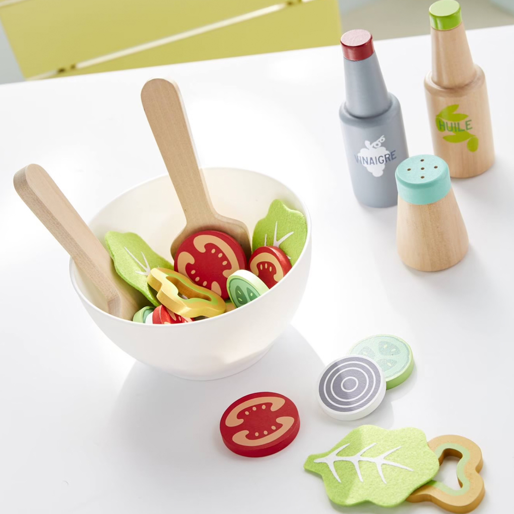 salade composée en bois jouet enfant
