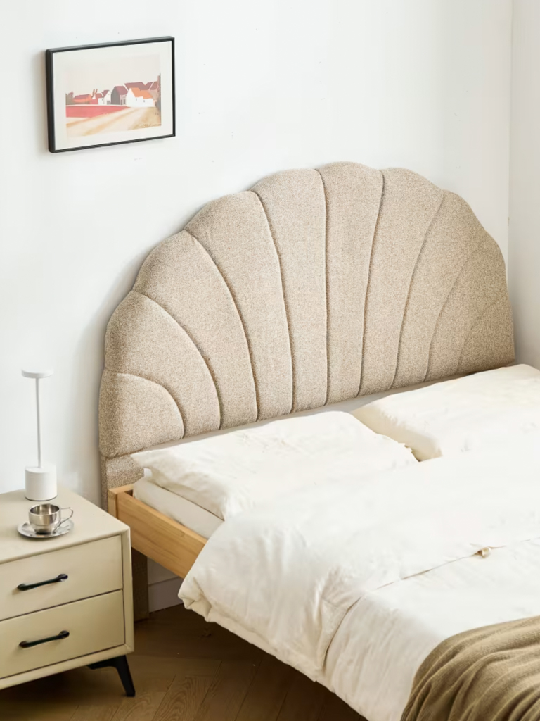 tête de lit arrondie coquillage