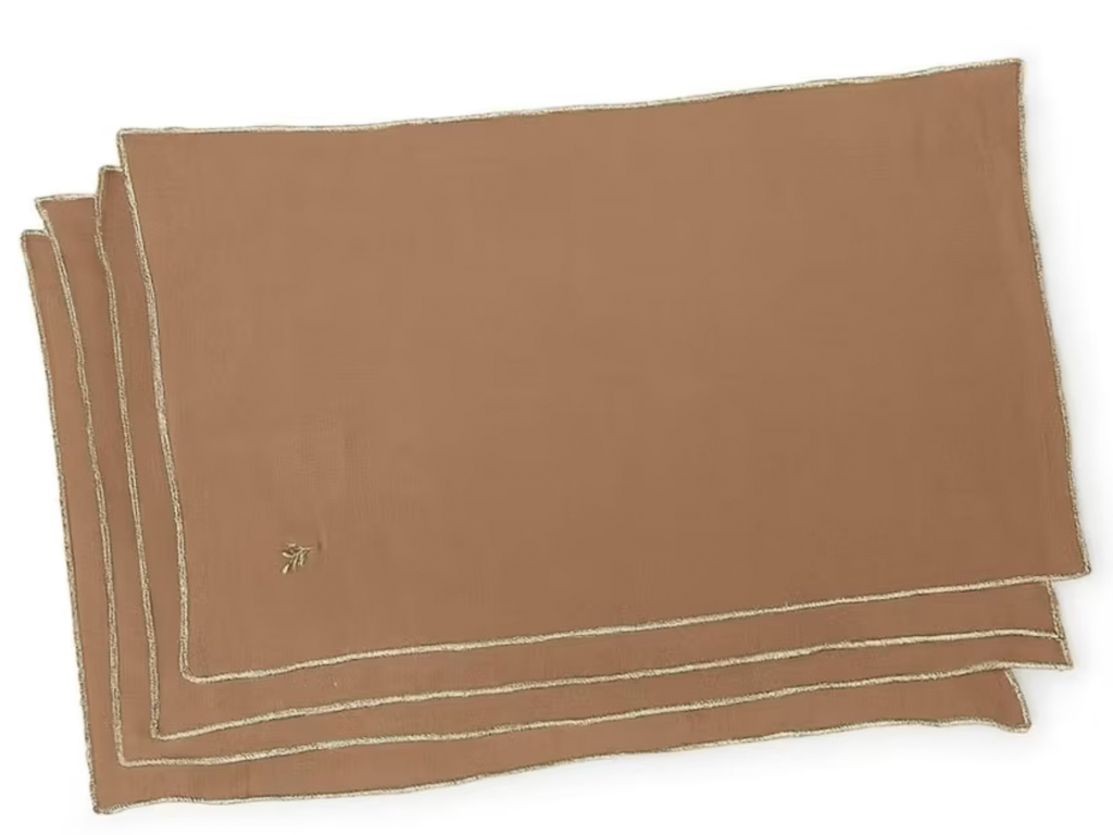 set de table couleur caramel