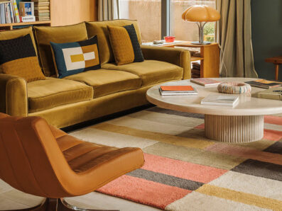 salon coloré mid century