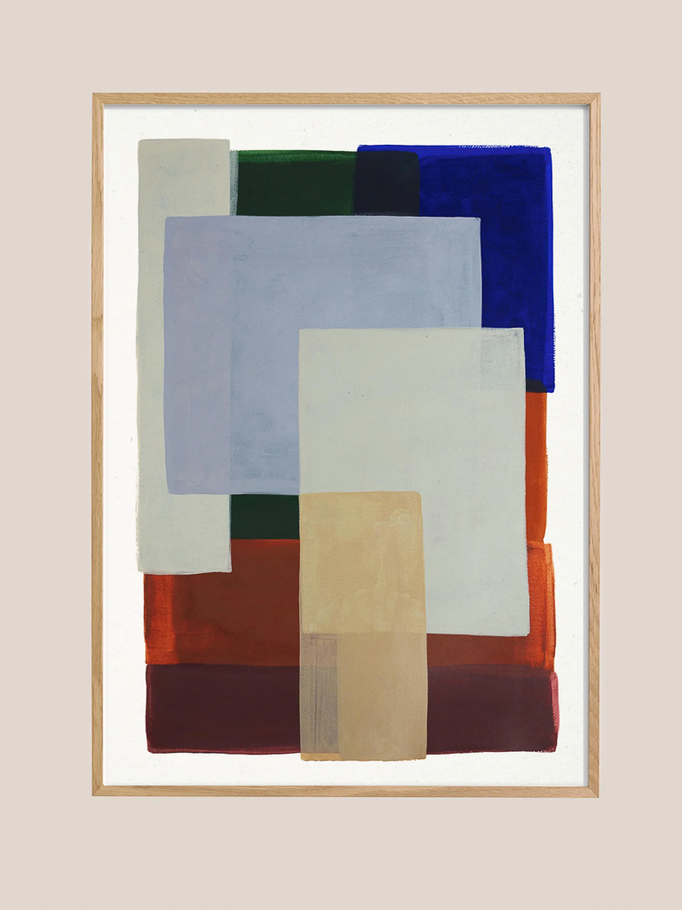 affiche abstraite mid century modern