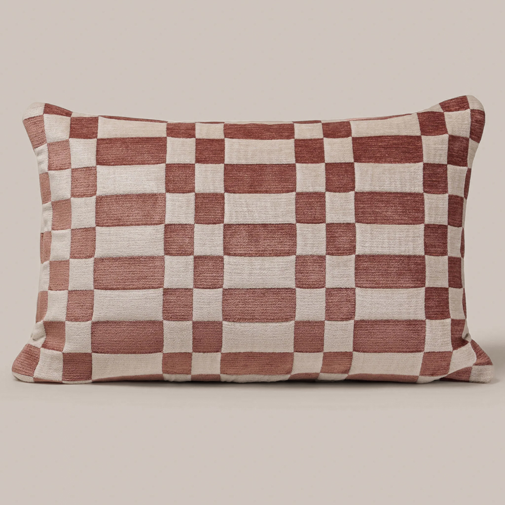 coussin motif mid century