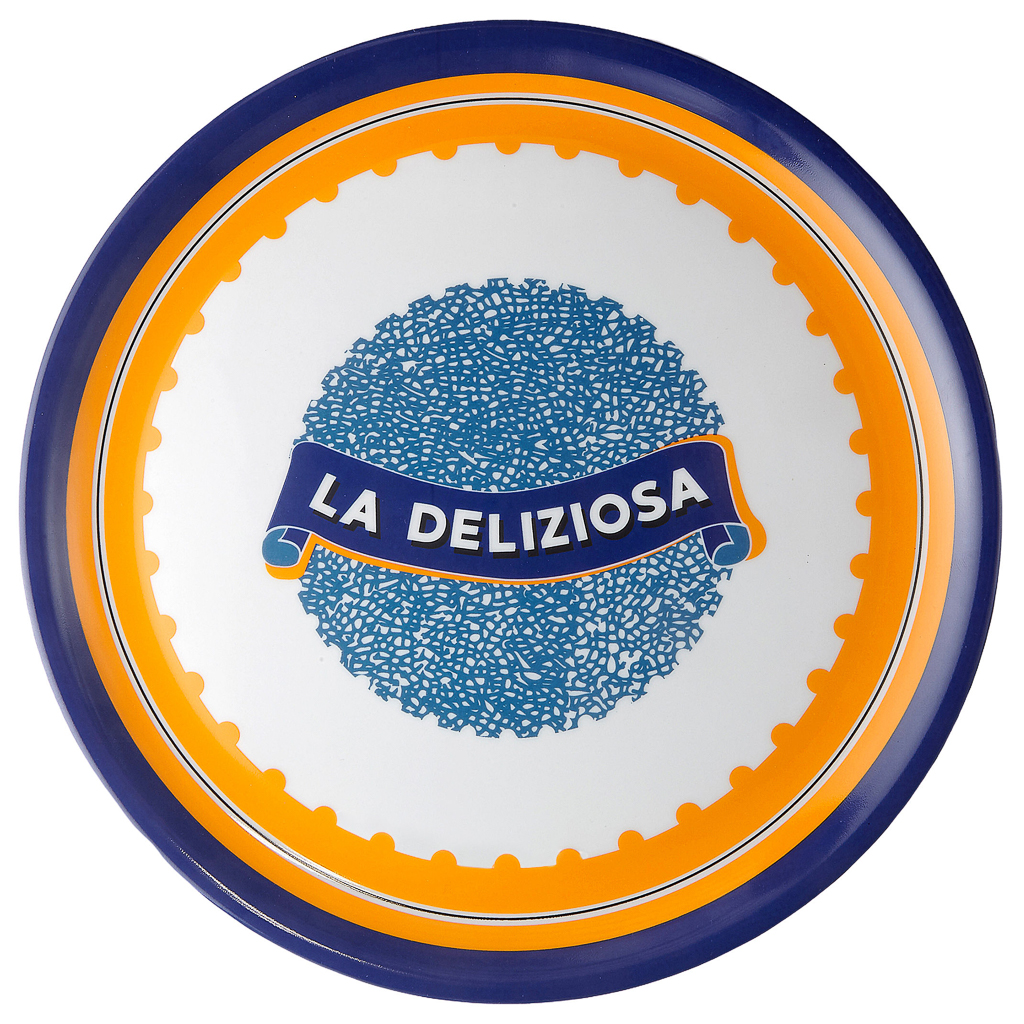 assiette à pizza multicolore