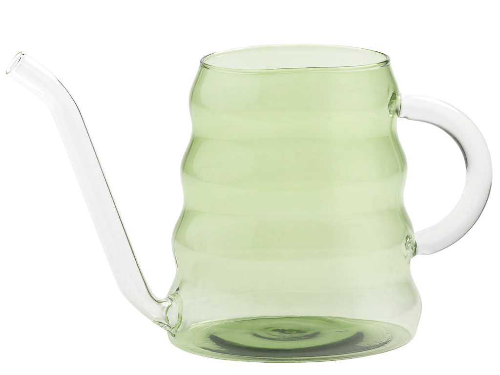 arrosoir en verre vert