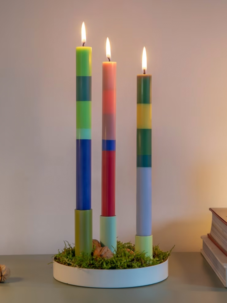 bougies multicolores