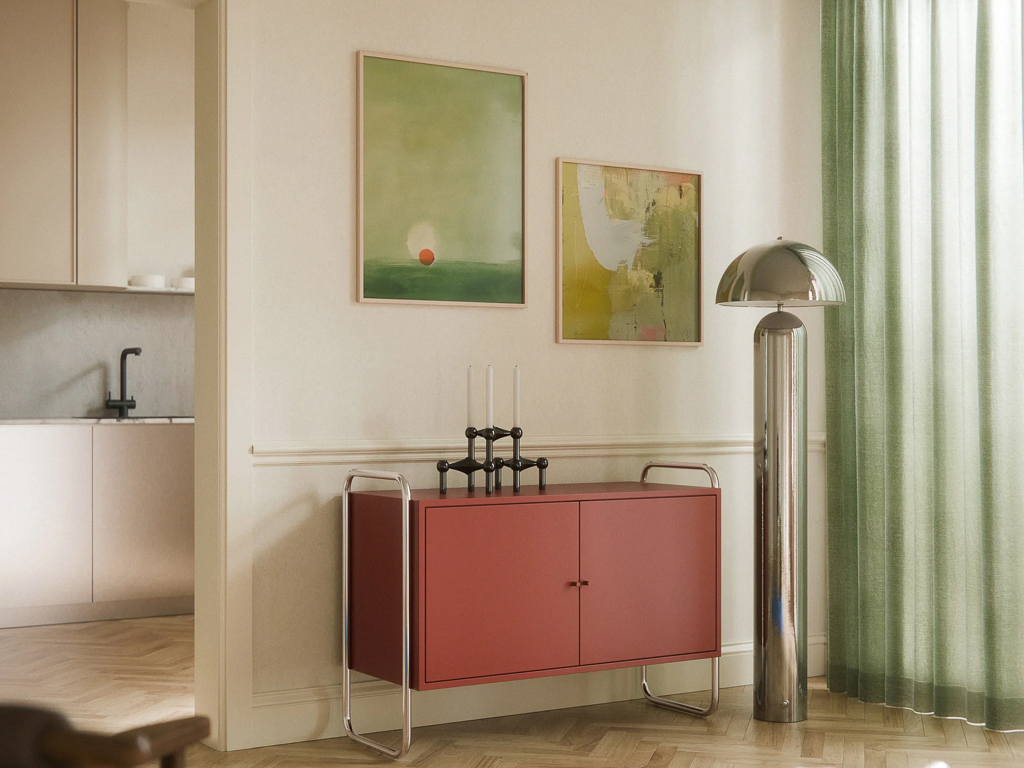 décoration rouge vert clair et argent