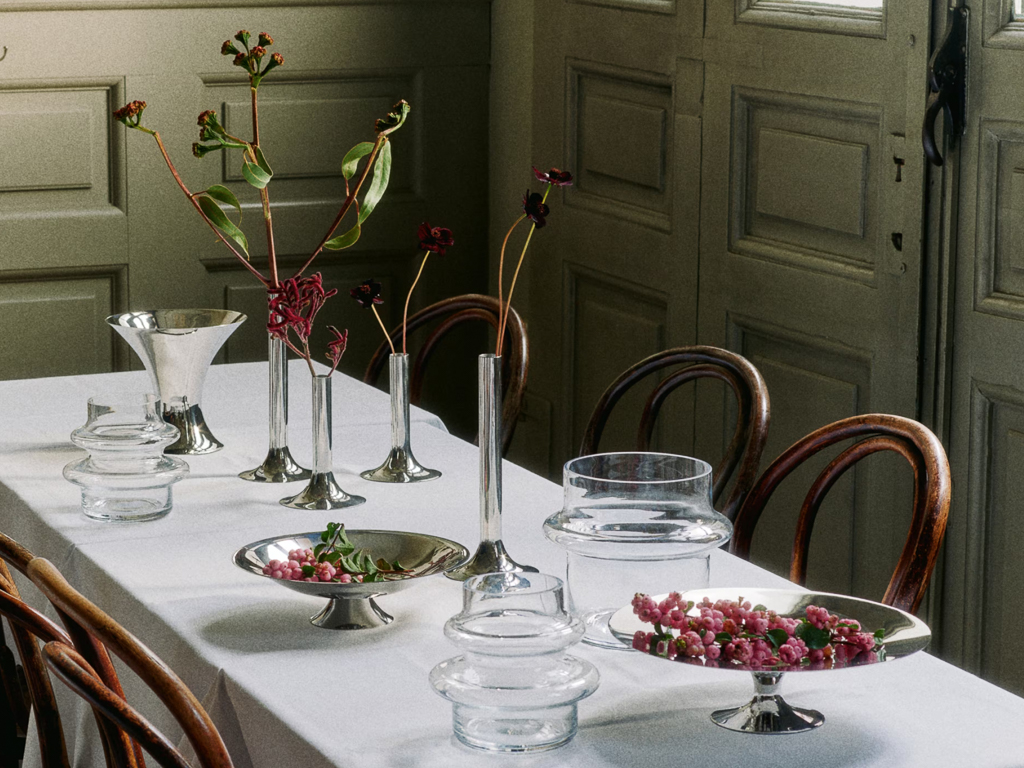 décoration rouge vert clair et argent