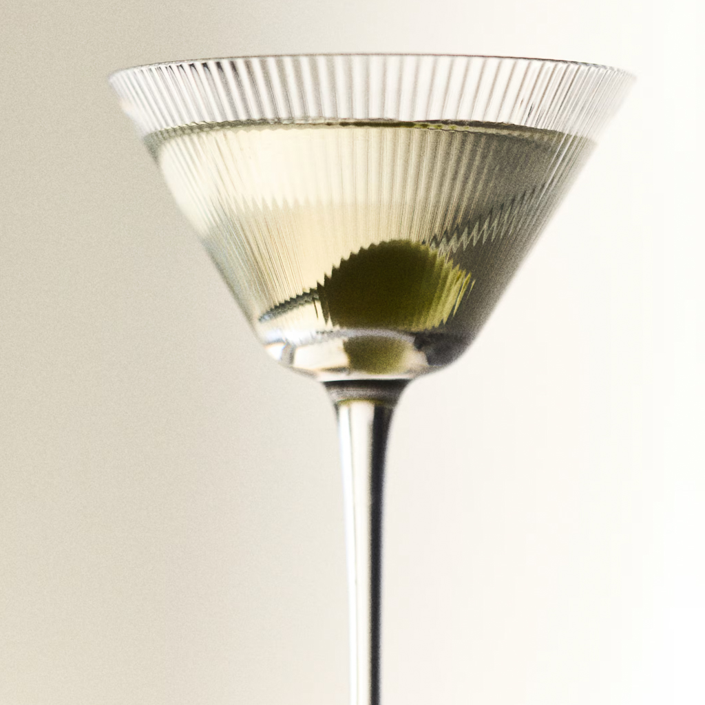 verre à cocktail strié