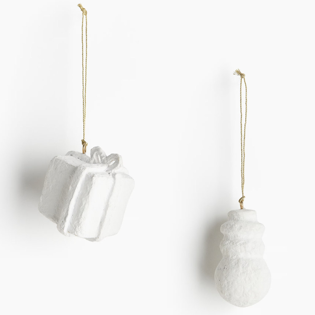 ornement de noël en papier mâché