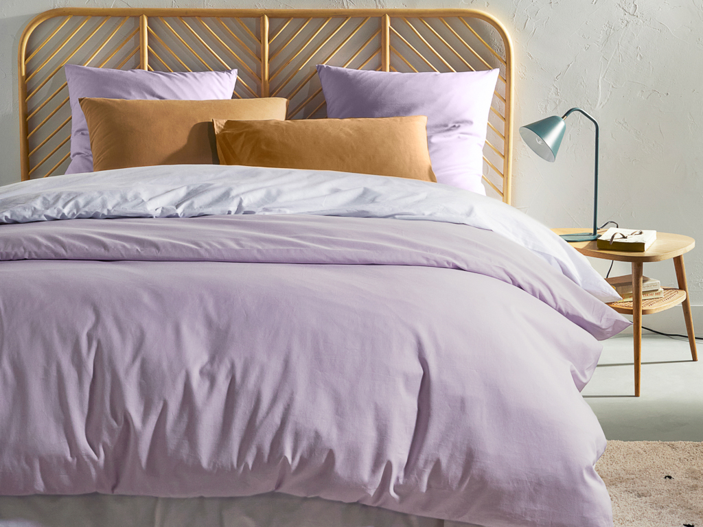 linge de lit uni pastel