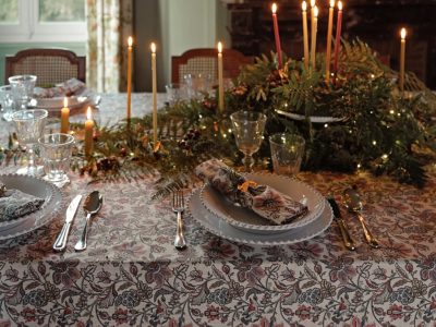 nappe de noël fleurie