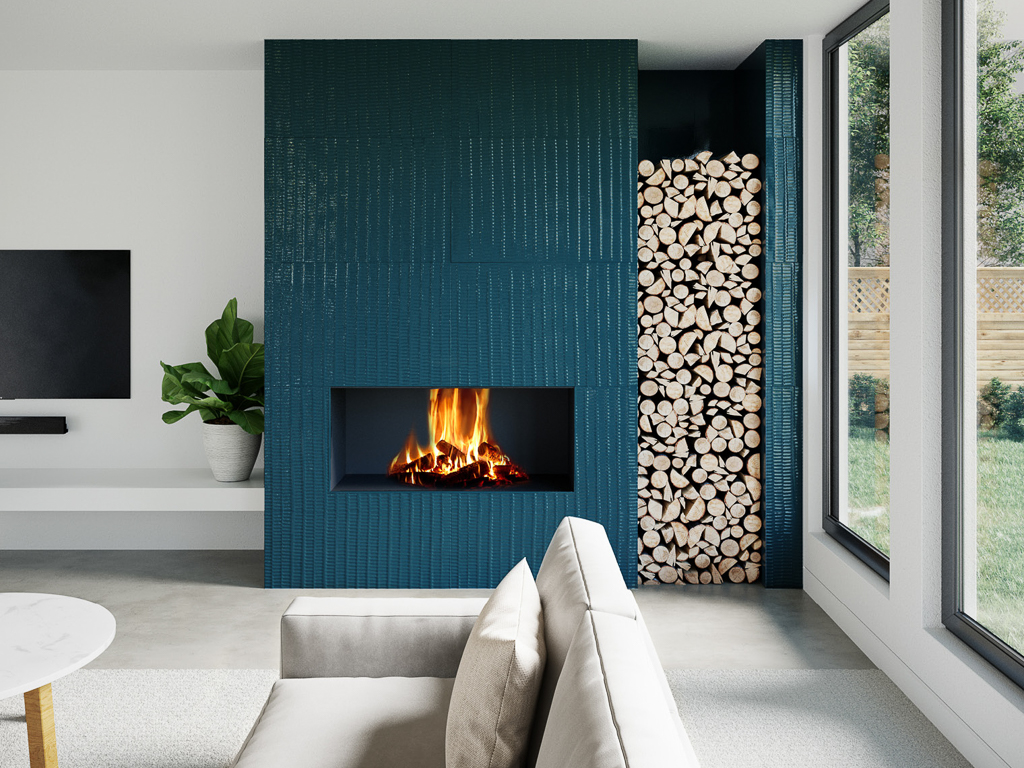 carrelage cheminée idée