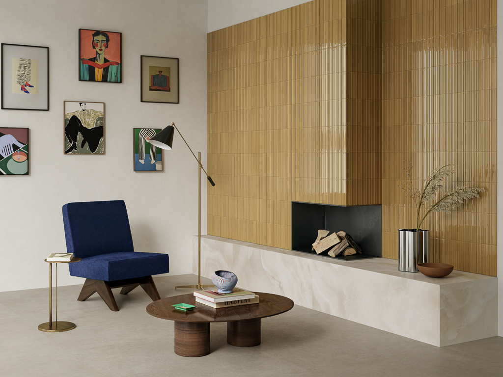 carrelage cheminée idée