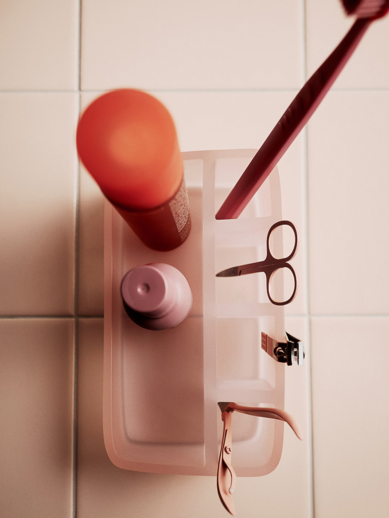 salle de bain terracotta et rose