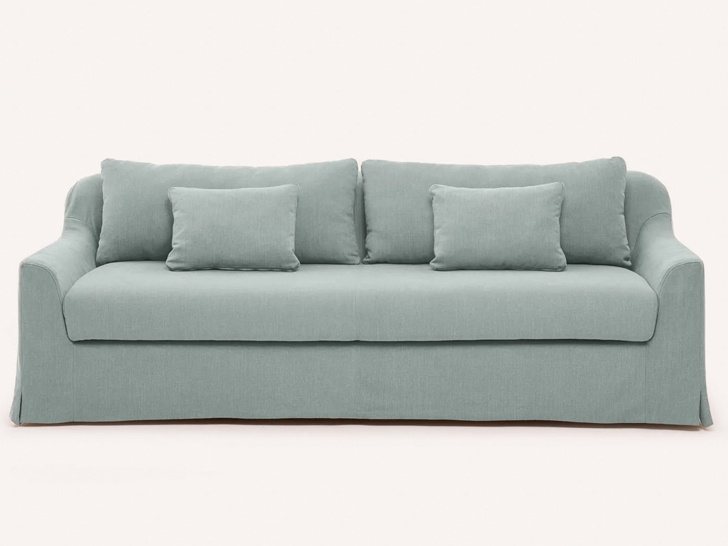 canapé bleu céladon
