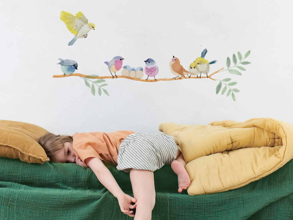 décoration oiseau chambre enfant