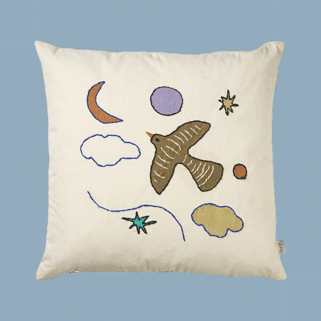 coussin enfant oiseau