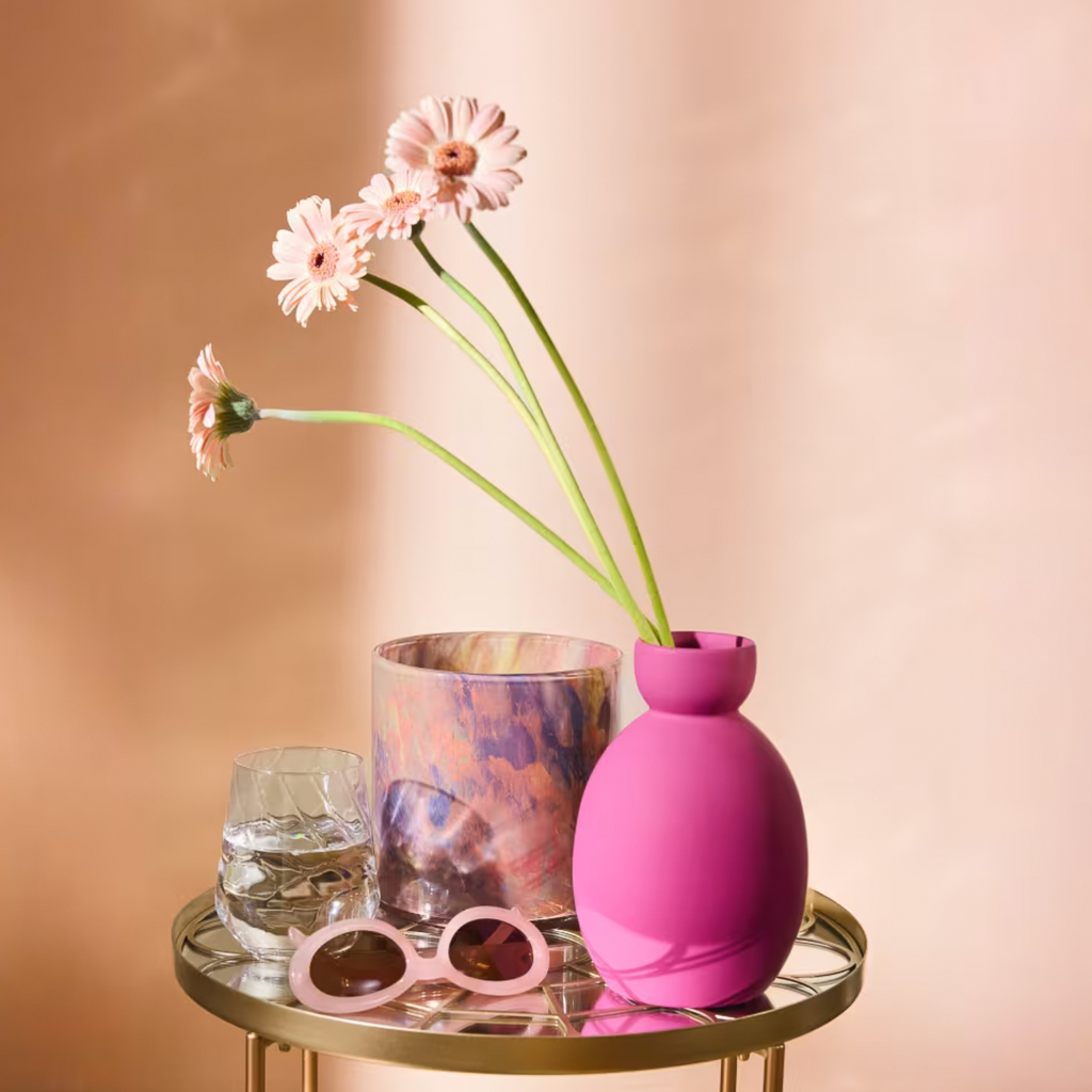 vase design rose fuchsia