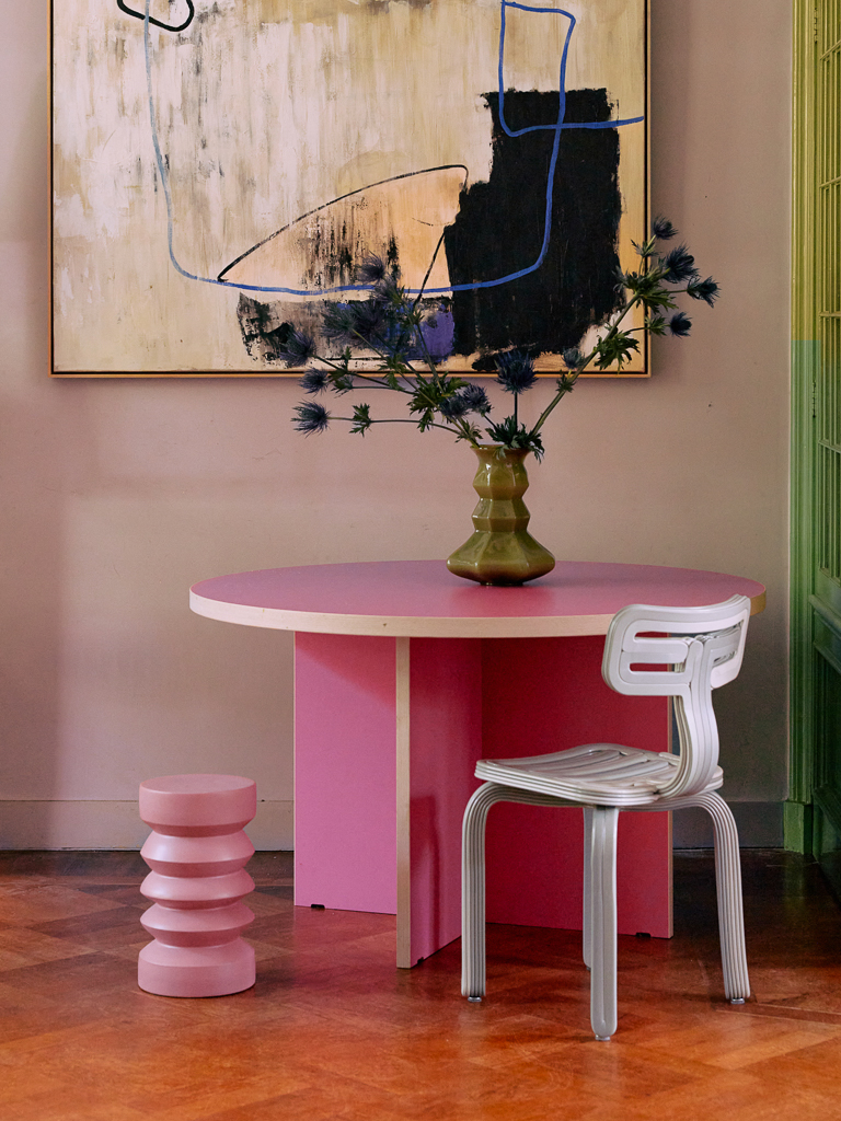 décoration rose bonbon table de repas