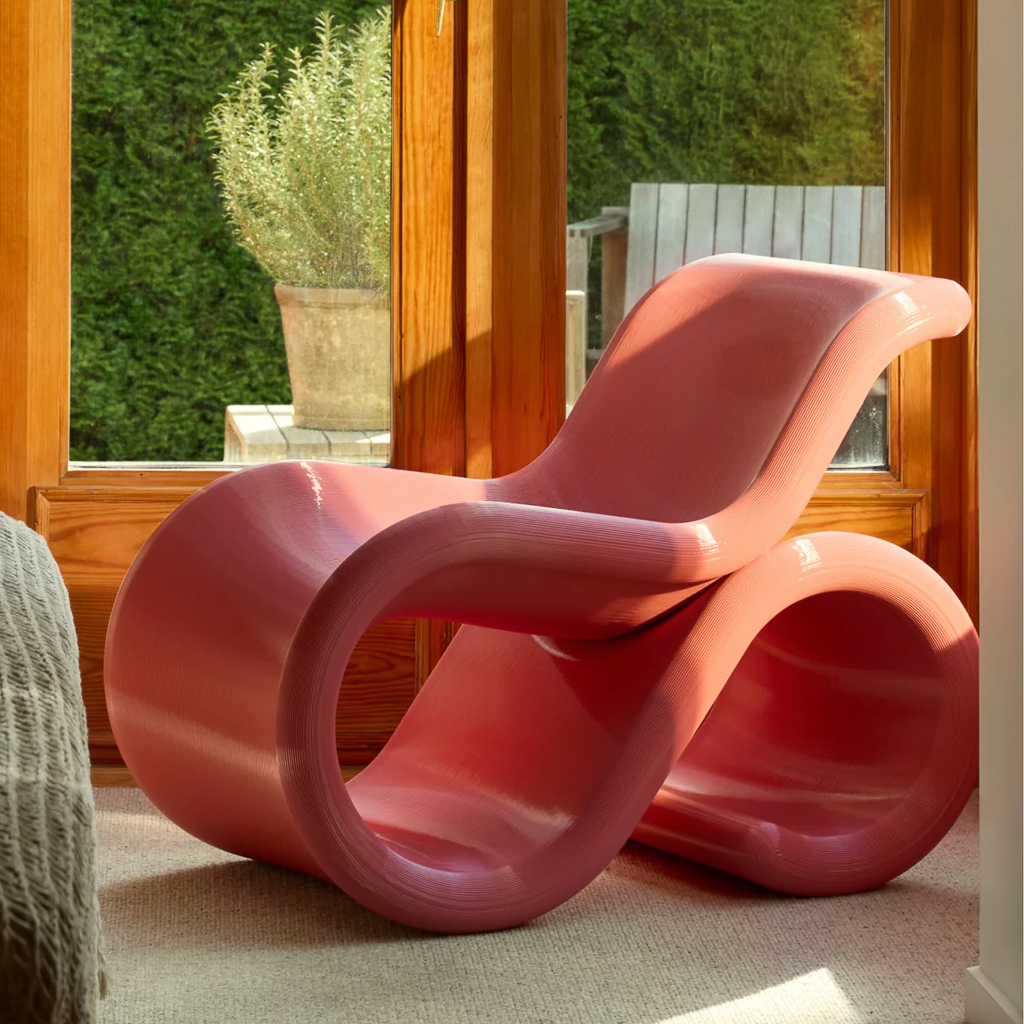 fauteuil design rose. bonbon