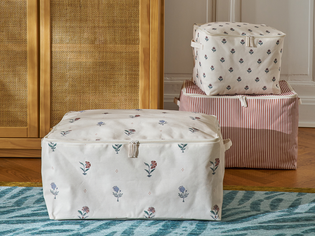 housse de rangement en tissu motifs